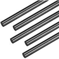 sourcing map Varilla de fibra de carbono de 5 mm para aviones RC Mate- 400 mm- 5 unidades